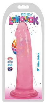Lollicock 8 Inches Slim Stick Dildo Pink Cherry Ice