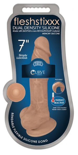 Silexpan Hypoallergenic Silicone Dildo With Balls 7 Inch
