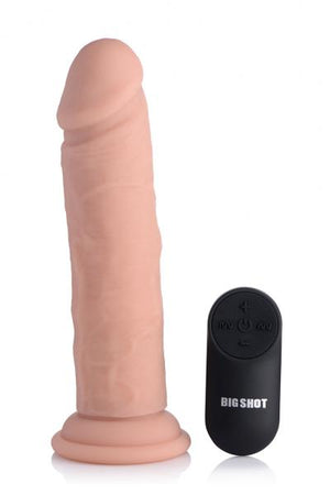 Big Shot 7in Vibrating Dildo W/O Balls & Remote