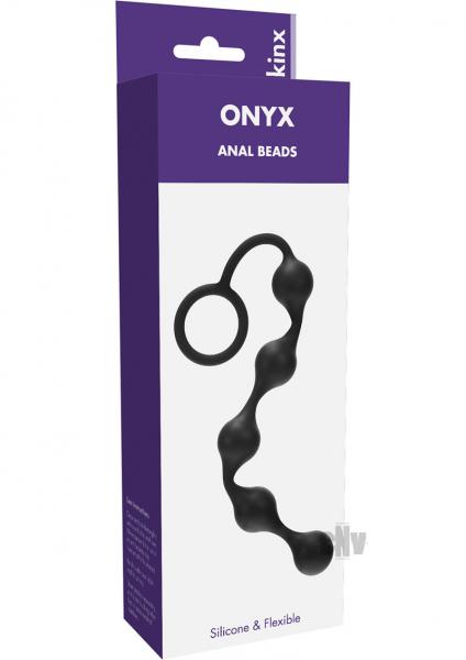 Kinx Onyx Anal Beads Black