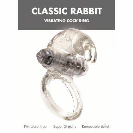 Classic Rabbit Cock Ring Clear Linx