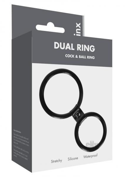 Linx Dual Ring Cock Ring Black Os
