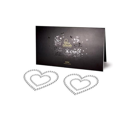 Mimi Heart Rhinestone Silver Pasties