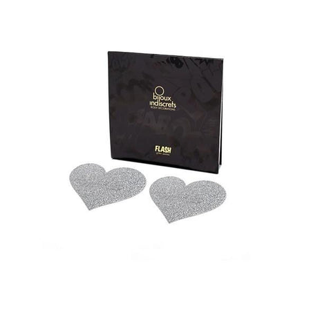 Flash Heart Silver Pasties