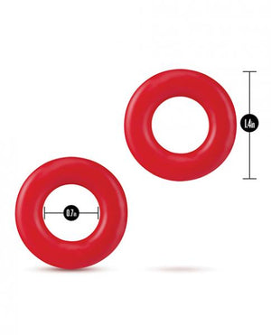 Stay Hard Donut Rings Red Pack Of 2