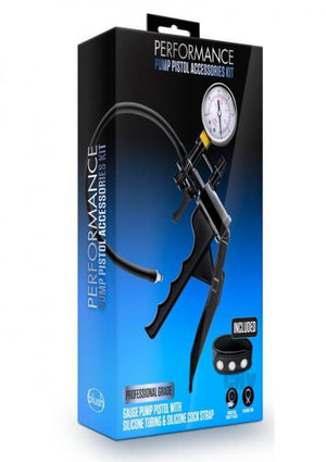 Performance Gauge Pump Pistol With Silicone Tubing & Silicone Cock Strap Black