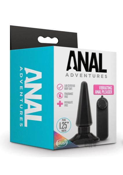 Anal Adventures Basic Vibrating Anal Pleaser Black