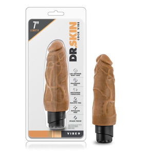 Dr Skin Cock Vibe #9 7.5 Inches Vibrating Cock Mocha