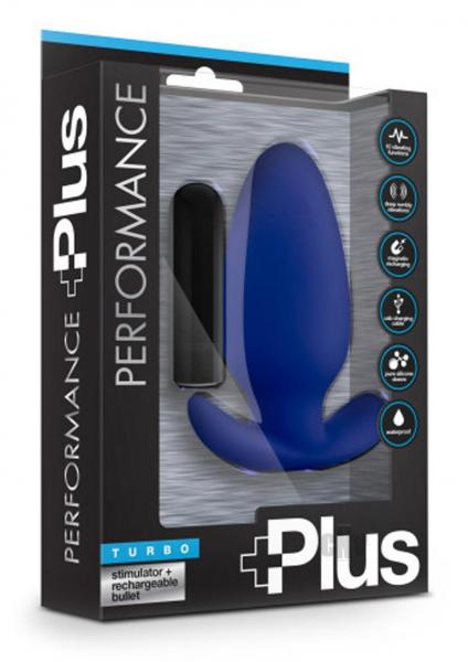 Performance Plus Turbo Indigo Blue Butt Plug