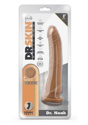 Dr Skin Silicone Dr Noah 8in Dildo Mocha