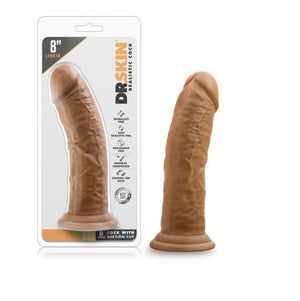 Dr. Skin 8 Inches Cock With Suction Cup Mocha Tan