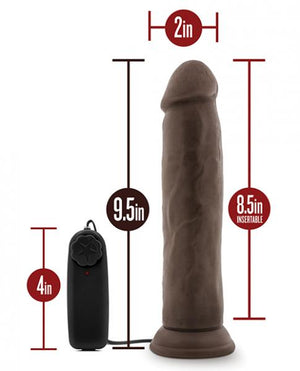 Dr Skin Dr Throb 9.5 Inches Vibrating Cock Suction Cup Brown