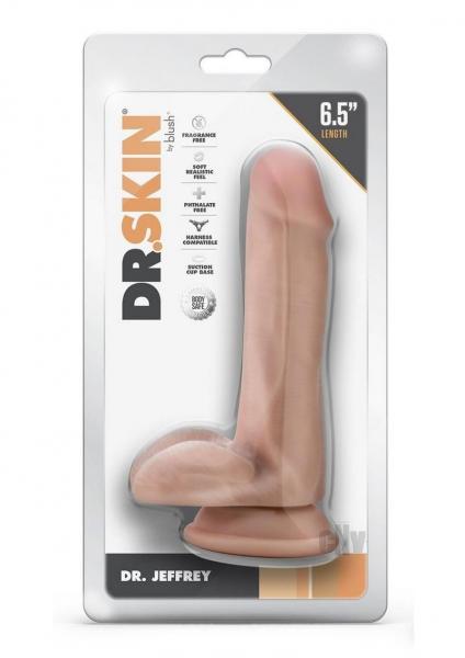 Dr. Skin Dr. Jeffrey 6.5in Dildo W/ Balls Beige