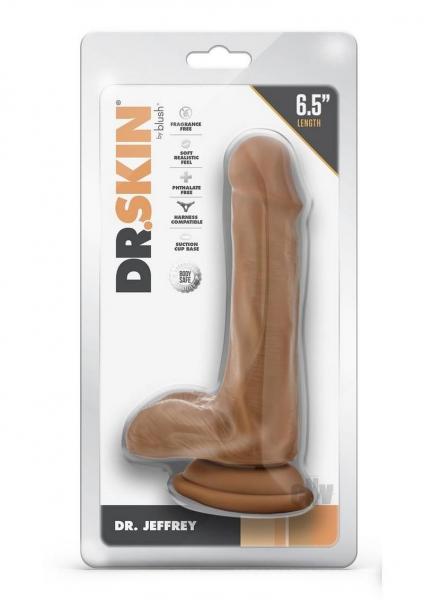 Dr Skin Dr Jeffrey 6.5 Dildo Balls Tan