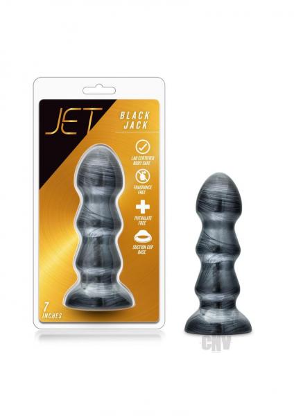 Jet Black Jack Carbon Metallic Black Butt Plug