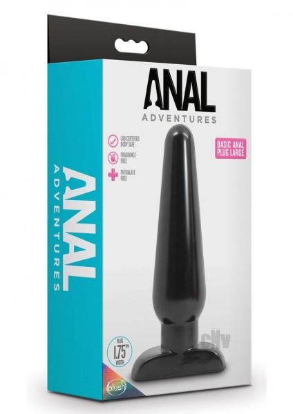 Anal Adv Basic Anal Plug Lg Black