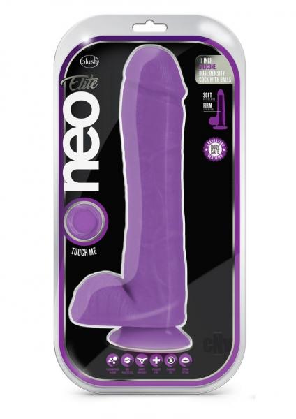 Neo Elite D Dense Cock W/Balls 11 Purp