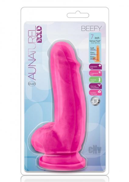 Au Naturel Bold Beefy 7 Inches Dildo Pink
