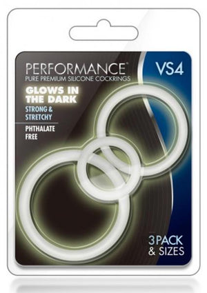Performance Vs4 Pure Premium Silicone Cockring Set White