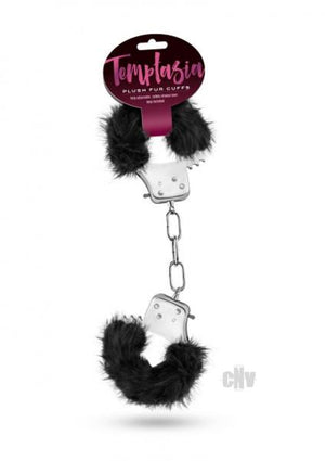 Temptasia Plush Fur Cuffs Black Handcuffs