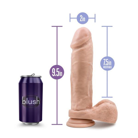 Au Naturel 9.5 Inches Dildo With Suction Cup Beige