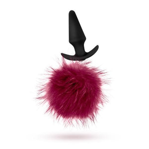 Pom Plugs Fur Pom Pom Burgundy Red