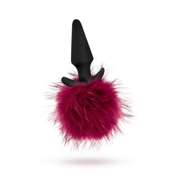 Pom Plugs Fur Pom Pom Burgundy Red