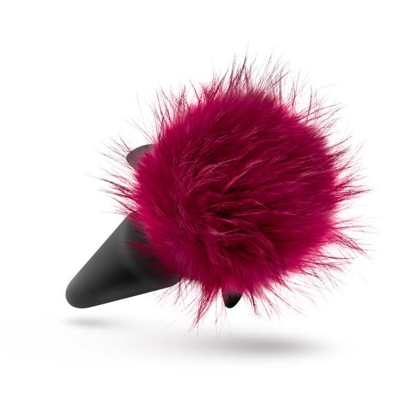 Pom Plugs Fur Pom Pom Burgundy Red