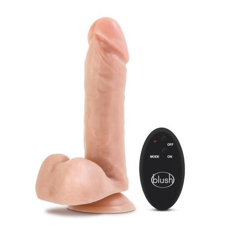 Silicone Willys 8 Inches 10 Function Wireless Remote Dildo Beige