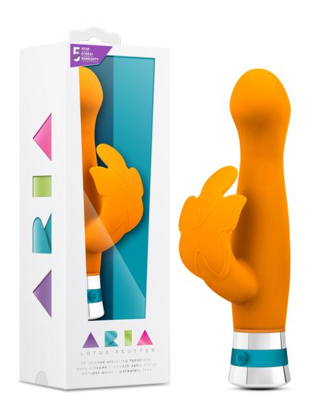 Aria Lotus Flutter Tangerine Orange Vibrator