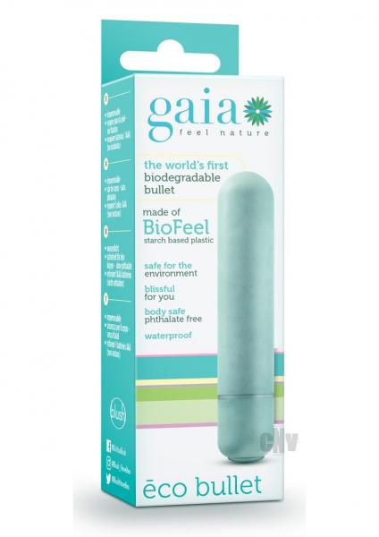 Gaia Eco Bullet Vibrator Aqua Blue