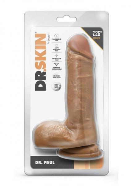 Dr Skin Dr Paul 7.25 Dildo Balls Tan