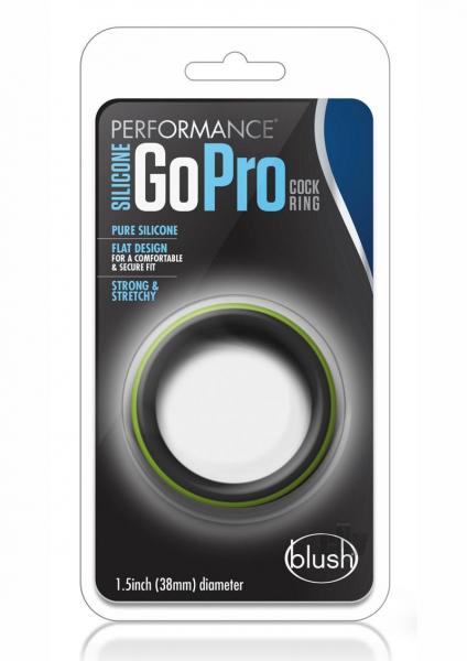 Performance Silicone Go Pro Cock Ring Black Green