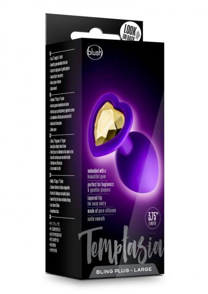 Blush Temptasia Bling Plug W/Gem Large Purple