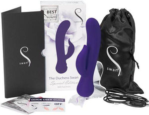 The Duchess Swan Rabbit Style Vibrator Purple