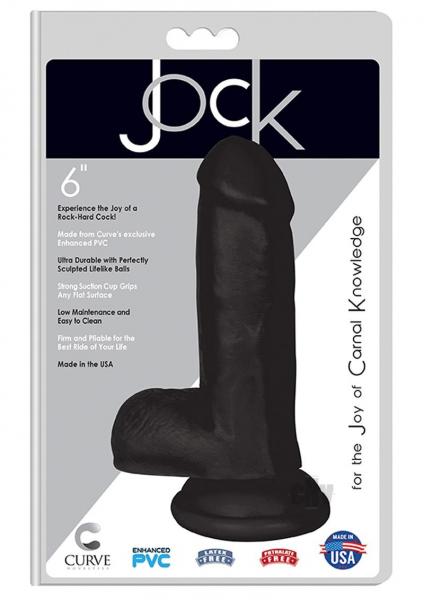 Jock Realistic Dong W/Balls 6 Black