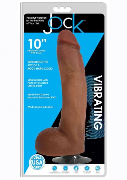 Jock Vibrating Dong W/Balls 10 Caramel