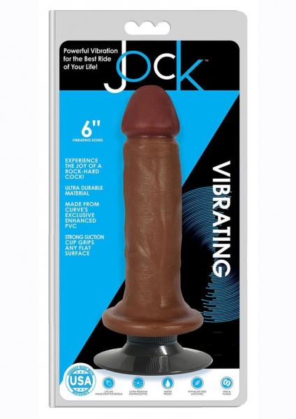 Jock Vibrating Dong No Balls 6 Caramel