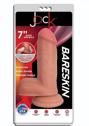 Jock Bareskin 7in Vanilla Dildo W/ Balls