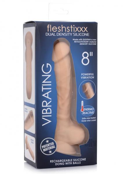 9 Inch Silexpan Hypoallergenic Silicone Vibrating Dildo Light