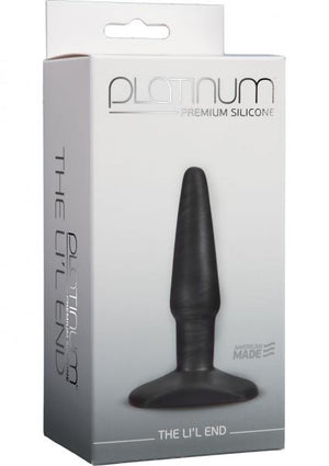 Platinum Premium Silicone Butt Plug Lil End Charcoal