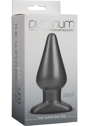 Platinum Premium Silicone The Super Big End Large Plug Charcoal