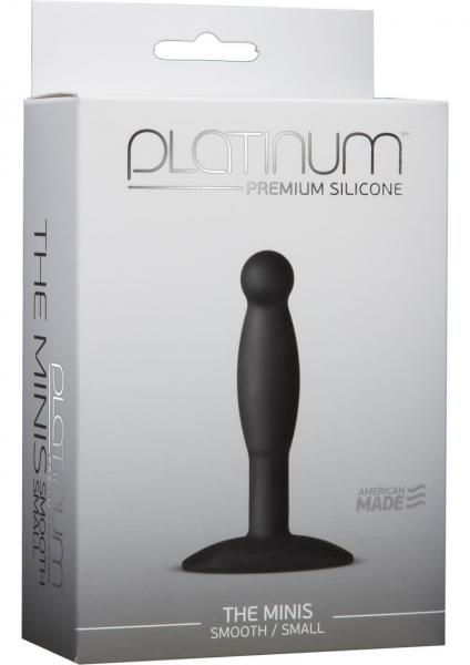 Platinum Silicone The Minis Small Anal Plug Black 3 Inch