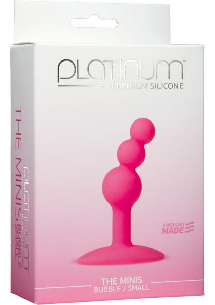 Platinum Silicone The Minis Bubble Butt Plug Pink Small