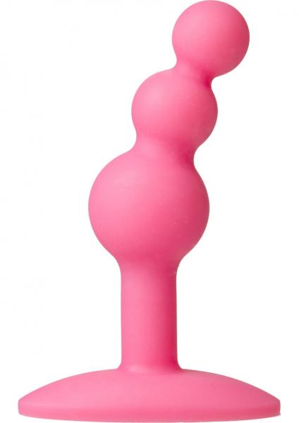 Platinum Silicone The Minis Bubble Butt Plug Pink Small