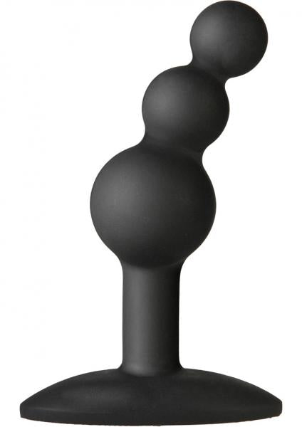 Platinum Silicone The Minis Bubble Butt Plug Black Medium