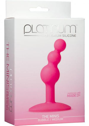 Platinum Silicone The Minis Bubble Butt Plug Pink Medium