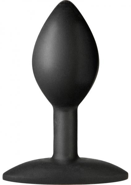 Platinum Silicone The Minis Spade Butt Plug Black Small