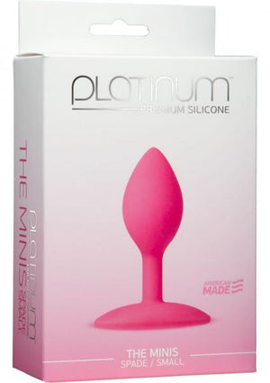 Platinum Silicone The Minis Spade Butt Plug Pink Small