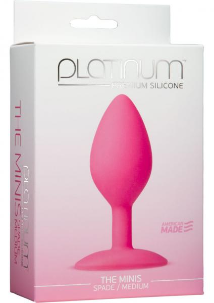 Platinum Silicone The Minis Spade Butt Plug Pink Medium